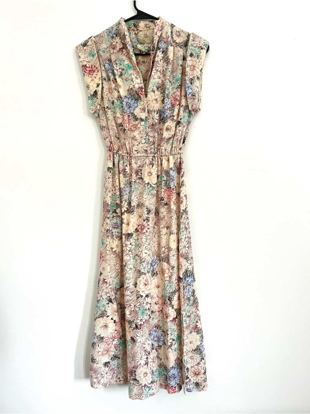 Vintage 70s Art School floral dress by
Bari Protas for Young Reflections